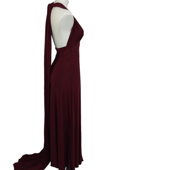LULU’S Coveted Curated collected Always Stunning Convertible Burgundy Maxi Dress - Picture 5 of 9